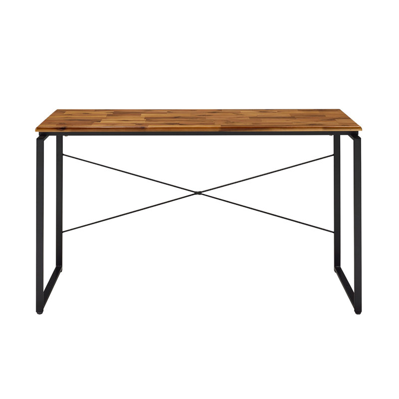 Bureau d'écriture avec plateau en bois, chêne et noir