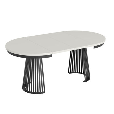 Extendable Metal Base Dining Table
