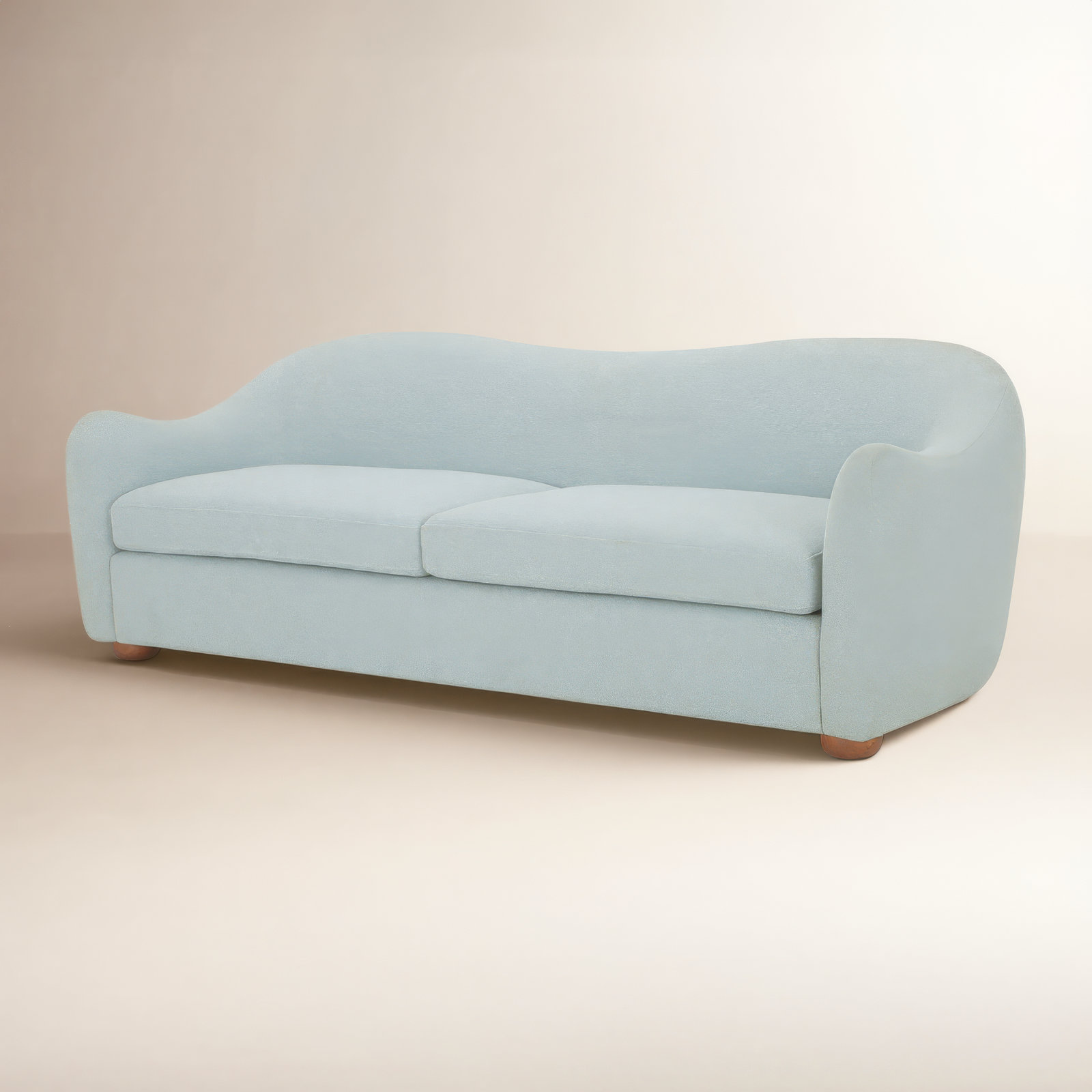 Elwood 88" Sofa, Mist Blue Performance Weave