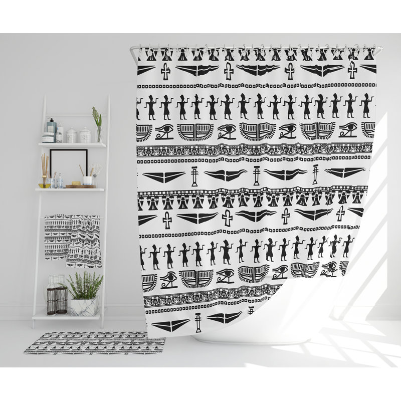 Nemah Polyester Shower Curtain Set