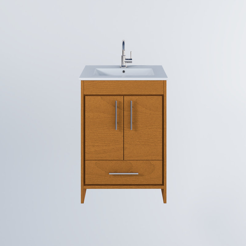 Ensemble de meuble-lavabo simple 24 po Sallisaw, Érable miel