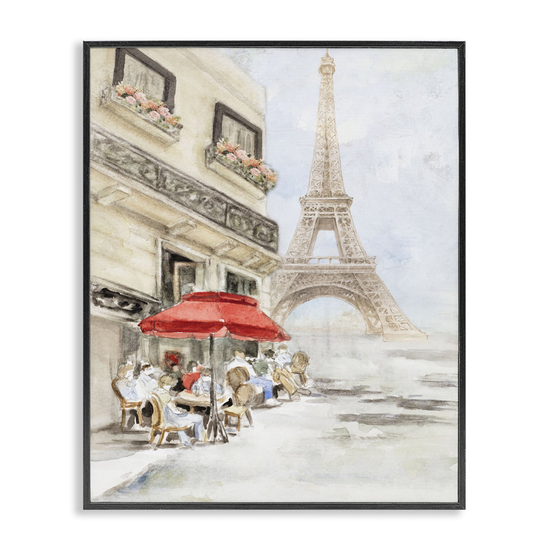  Dimanche midi, tour Eiffel, estampe numérique sur toile grise de Lanie Loreth, H 30 po x l 24 po