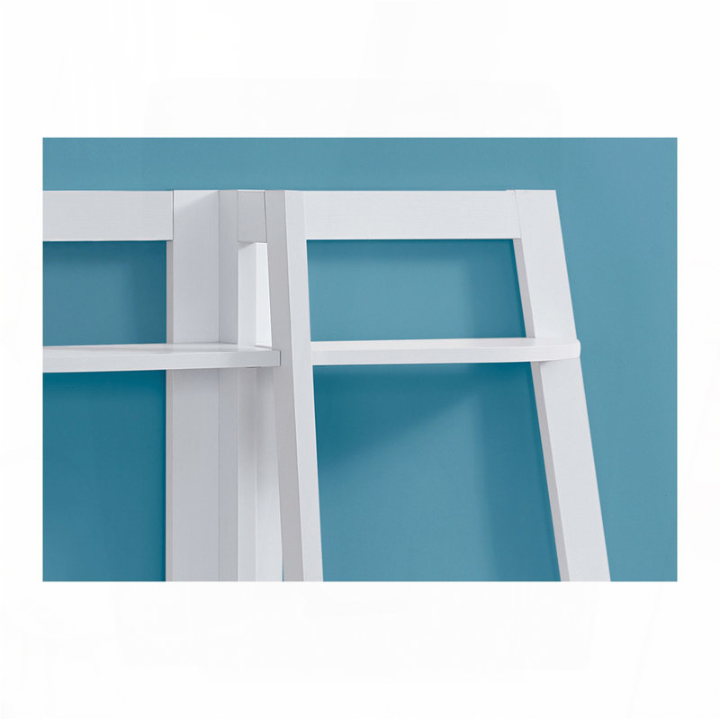 Bibliothèque, bibliothèque, étagère, 3 niveaux, h 48 po, bureau, chambre à coucher, stratifié blanc, contemporain, moderne