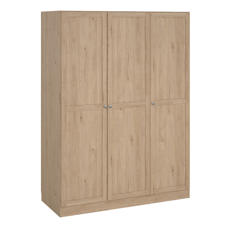 Bowery 3 Door Manufactured Wood Wardrobe, Brown
