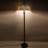 Dietrich Floor Lamp LED Antique Standing Reading Light 64" Tall Blue Stained Glass Dragonfly Shade