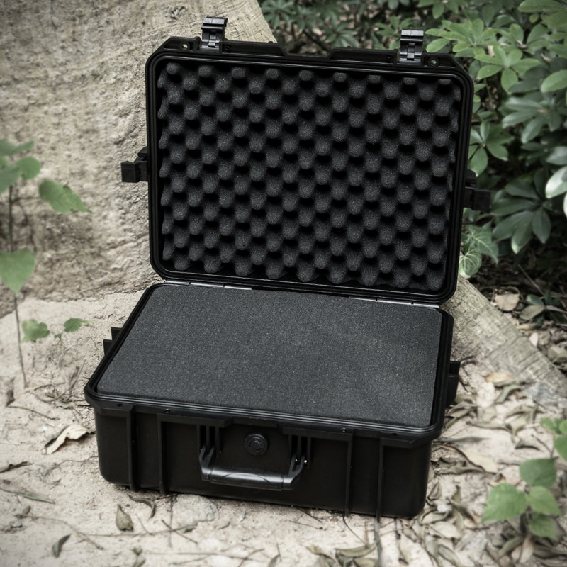 Black Plastic Equipment Box With Waterproof And Feature For Drives - Storage Ergonomic Design