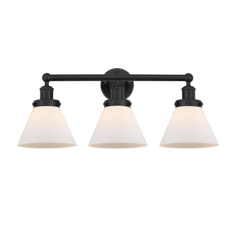 Éclairage pour meuble-lavabo à intensité variable 3 lumières Aritzy, Noir mat, Blanc mat