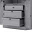 Armoire de cuisine haute avec support pour micro-ondes, 4 portes et casier à vin-136173289
