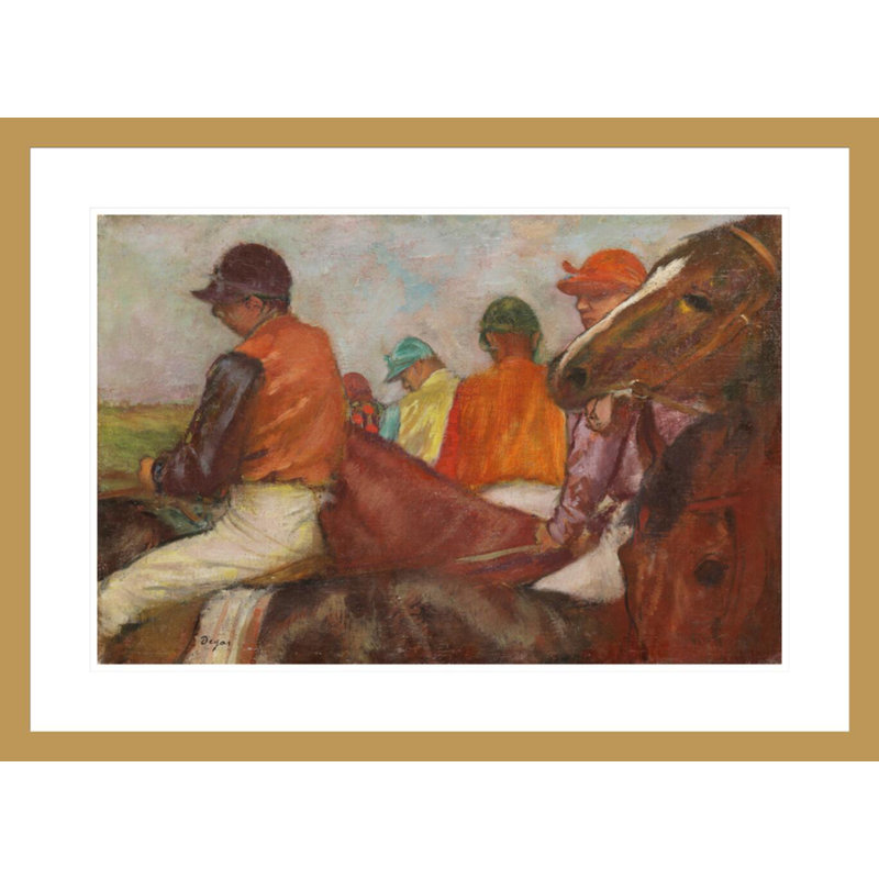«The Jockeys» par Edgar Degas, impression giclée encadrée, H 21,6 po x l 29,5 po