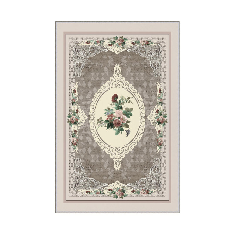 Luxurious Woven Area Rug, 100% Polyester, 23.6 x 39.4 inches | 650 g/m², 0.3 in Pile Height | Antibacterial, Non-Slip PVC Dot Underside, Machine Washable | 3D Digital Printing, Perfect for Living Room & Bedroom Decor