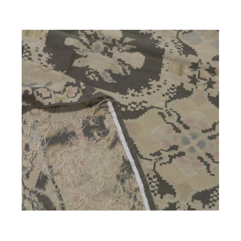 Hand-Knotted High-Quality Green and Beige Area Rug