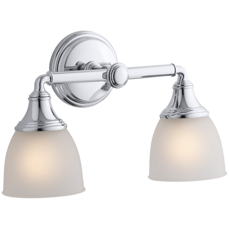 Devonshire 2-Light Dimmable Vanity Light, Polished Chrome