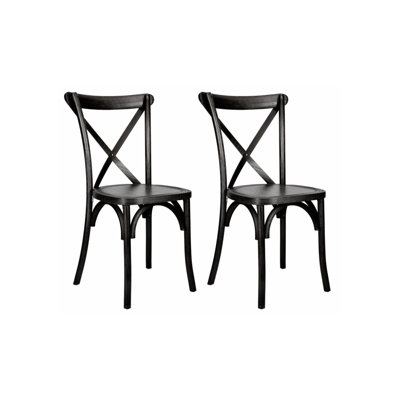Ensemble de 2 chaises à dossier en croix Toughwood par Chivari