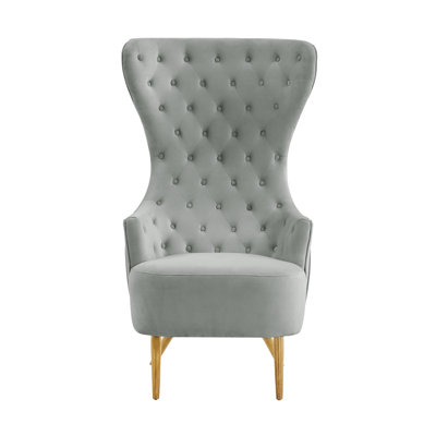 Velvet Wingback Chair