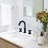 8-2/5" Solid Brass Two Handle Widespread Bathroom Sink Faucet With Drain Assembly-120649762-120921389