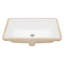Lavabo de salle de bain rectangulaire encastré en céramique blanche 21 x 13 pouces, conception classique moderne, teinture d'inspiration européenne facile à entretenir