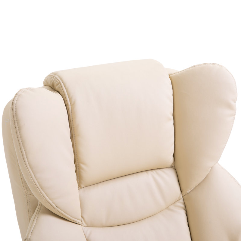 Alsup 80cm Wide Ergonomic Recliner, Cream