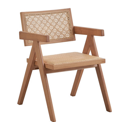 Fauteuil beige et naturel (ensemble de 2)