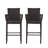 2Pcs Modern Outdoor Stools - Long-Lasting & Metal Frame, Weather , 45.85" Tall, Brown Stylish (2) Metal, 29.90" Seat H,-1552291341