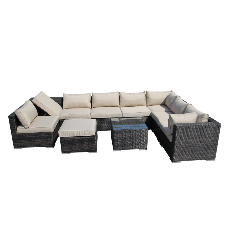 Heidbreder 9 - Person Conversation Set, Beige, Mix Brown