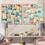 Ensemble de 2 collages carrés abstraits de couleur nordique pastel doux-101859119-101859117