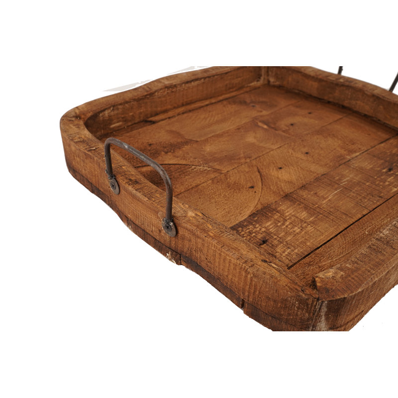 Bonno Solid Wood Tray, Brown