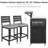 53.3" Outdoor Kitchen Island With Raised Shelf, Solid Wood Storage Cabinet With Stainless Steel Top, Outdoor Rolling Grill Cart With Internal Storage Rack, Adjustable Shelf, Spice Rack-1695296407