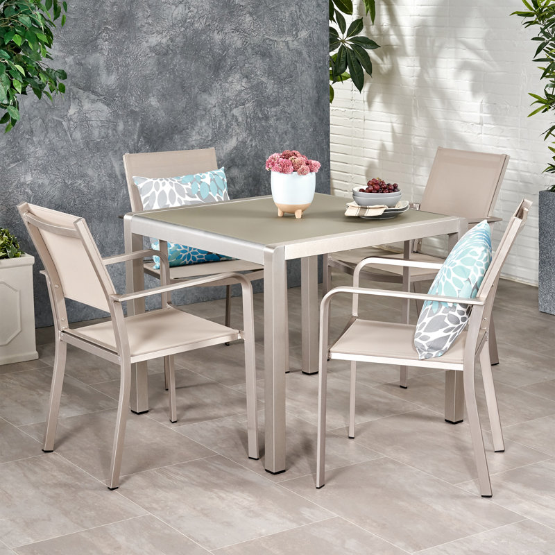 Simone 4 - Person Patio Dining Set with Square Table