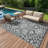 Waterproof Indoor Outdoor Rug Large Reversible Plastic Straw Patio Rug, UV-Resistant Vintage Medallion Carpet, Easy-Cleaning RV Mat for Deck-240935760