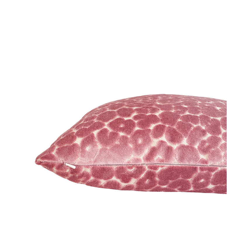 Animal Print Velvet Throw Pillow Cover, 20"H x 20"W, Pink