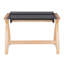 Bureau d'écriture Mid-Century en verre trempé mat et bois massif avec rangement pour bureau personnel