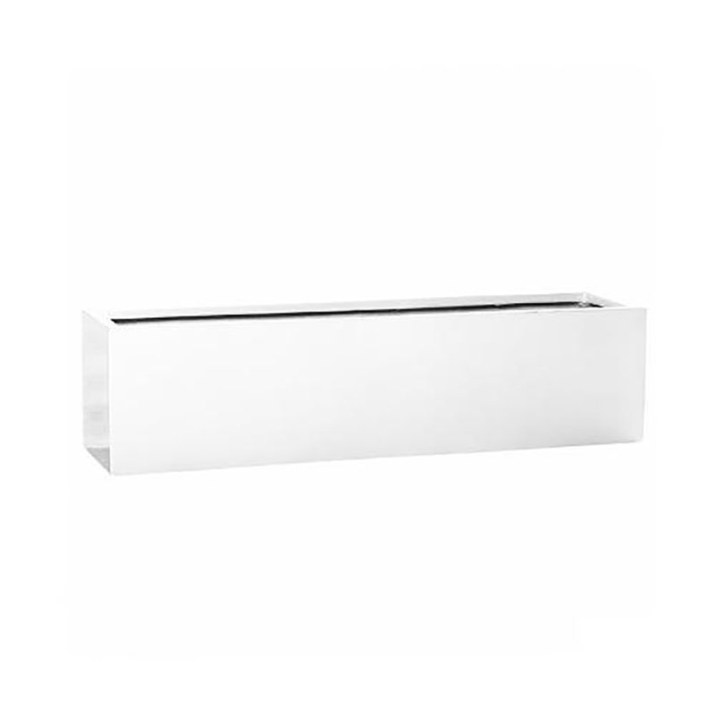 Connoisseur Handmade Planter Box, 15" H x 12" W x 31" D, Glossy White