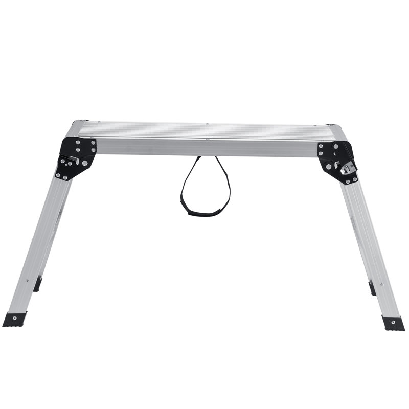 Heavy Duty Silver Aluminum Folding Step Stool