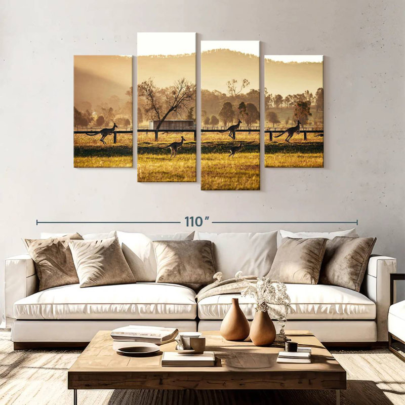 Brampt Leaping Hunter Valley Kangaroos, 54" H x 84" W