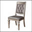 Metallic Platinum And Metallic Open Back Side Chair (Set Of 2)