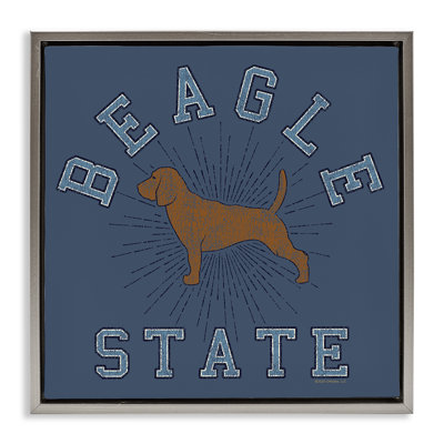 Art mural rétro sur toile flottante Beagle State par Spirit Animals / Life Is High