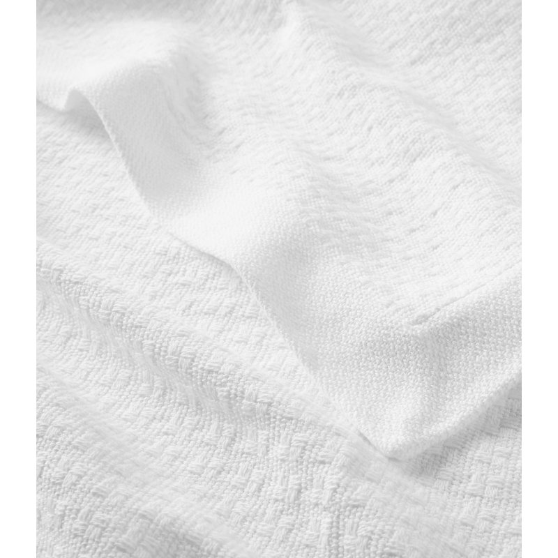 Couverture 100% coton Newport, Double/Grand, Blanc