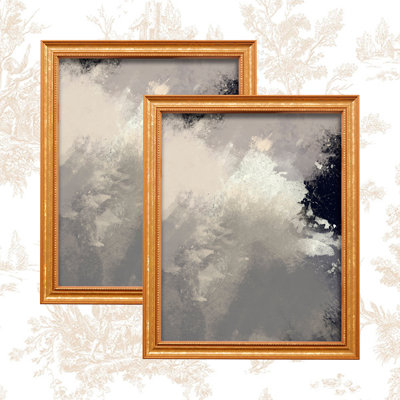 Wood Gilded Picture Frame - Set of 2