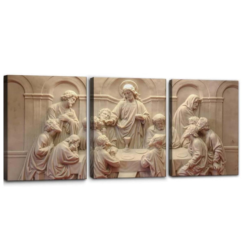 3 Piece Wrapped Canvas Print, 40 cm H x 90 cm W