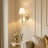 Set Of 2 Rustic Vintage Bath Wall Light With White Gauze Cloth Shade, Brass Wall Sconces For Toilet, Hallway, Staircase, Living Room, Bathroom Dining Room-1912723746