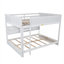 Deux lits superposés en bois de pin blanc doux pour grand lit pour les chambres partagées avec rangement intégré et charge