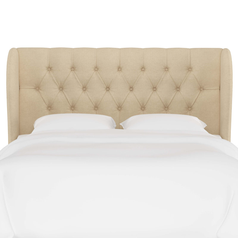 Tomey Upholstered Headboard, King, Classic Linen Linen