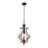 Ambrose 1-Light 12.6" Rustic Distressed Wood Dimmable Chandelier, Wooden Farmhouse Chandelier Geometric Wood Chandelier-1560285370