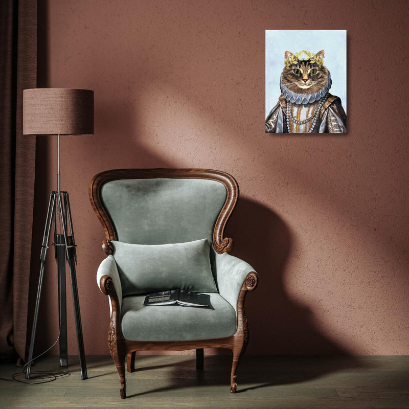 Art sur toile tendue Trinx Fab Funky Gallery: Cat Queen, H 18 po x l 15 po