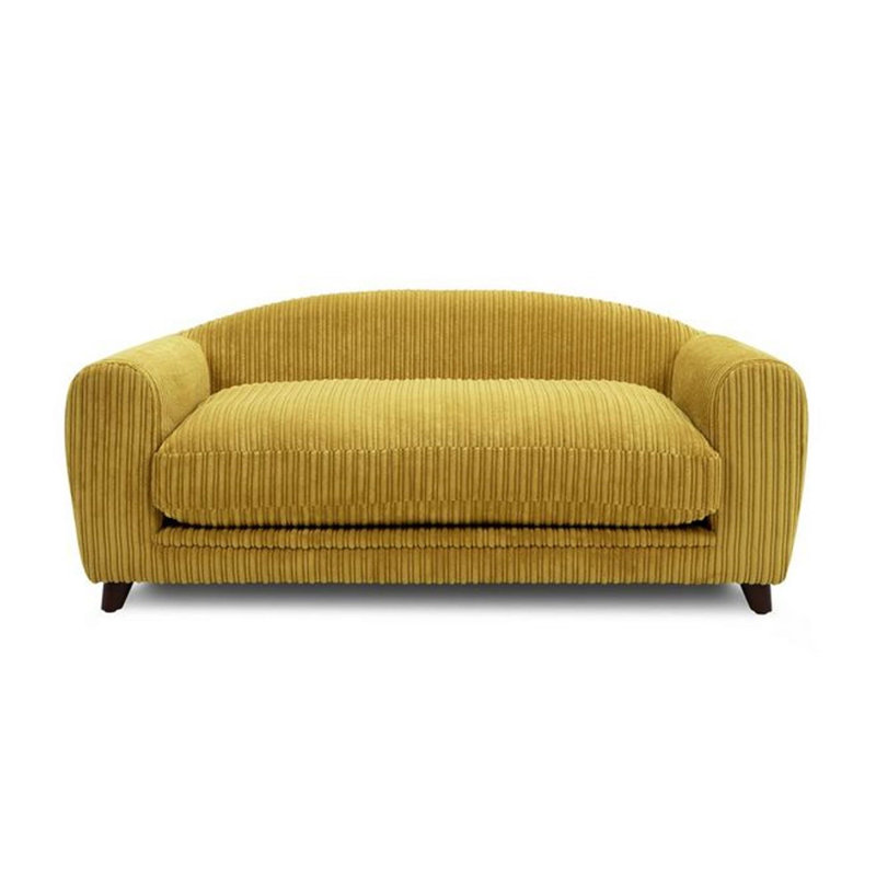 Catoosa Jumbo Cord Pet Bed, 11.8" H x 47.2" W x 35.4" D, Mustard