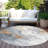 Machine Washable Indoor/Outdoor Xhevrie Gray Rug-1374393105