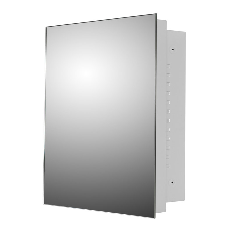 Scottville Residential Medicine Cabinet, 22" H x 16" W x 4.25" D, Recessed, Polished Edge Mirror