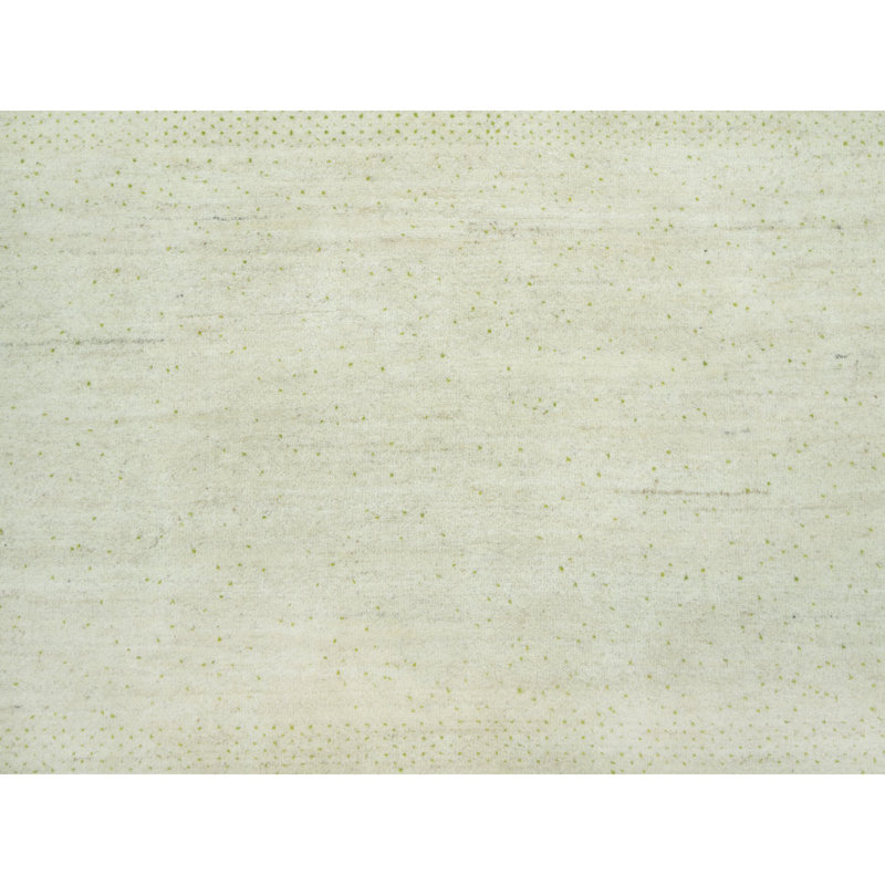 Bunice One-of-a-Kind Rectangle 8'10" X 12' New Age Wool Area Rug Ivory