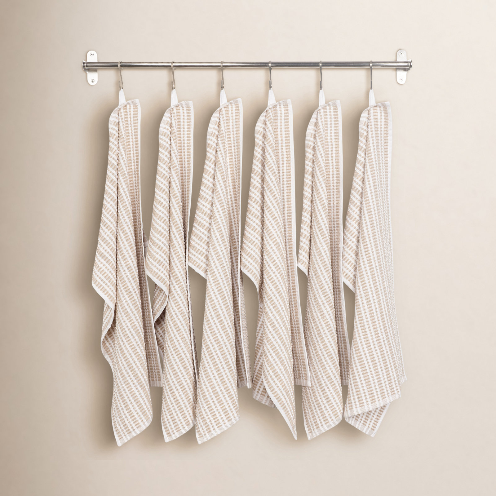 Terry Cotton Tea Towel, Taupe