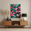 Abstrait floral vert 64, art mural en métal-1268272933